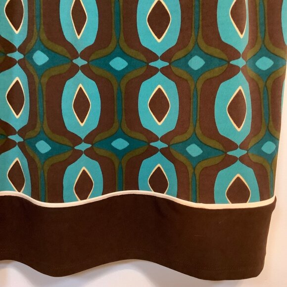 70s Inspired En Focus Studio Womens 16 Dress Mod Geometric Print Retro Chic - Picture 5 of 8
